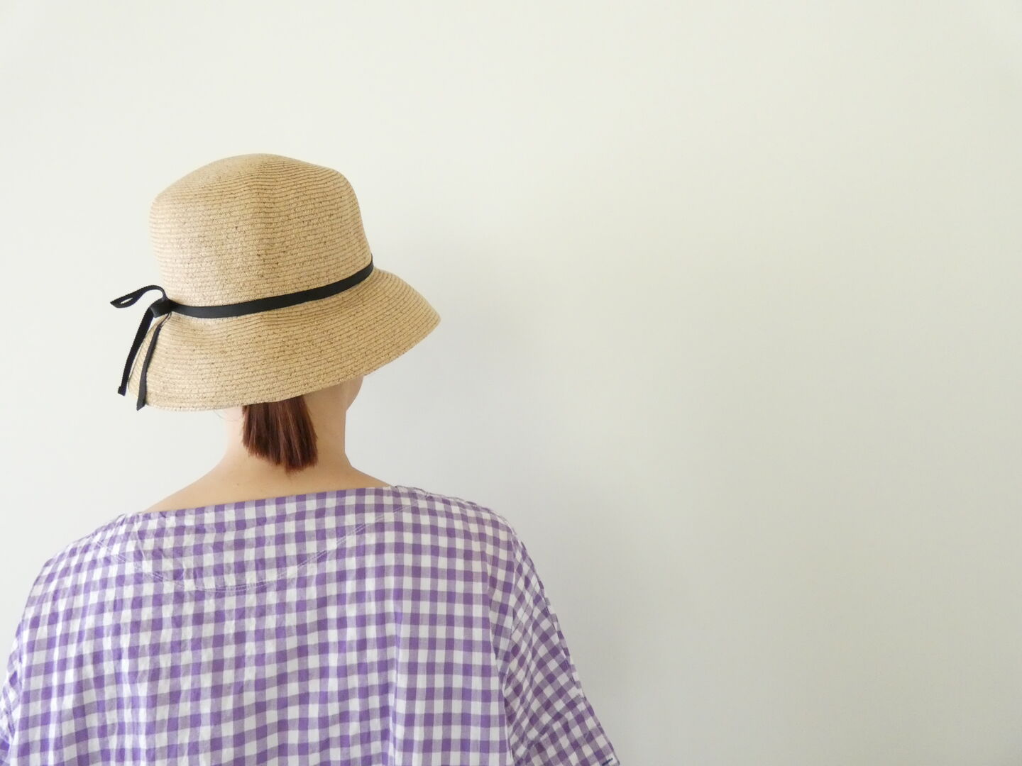 快晴堂(かいせいどう) ゆらぎギンガムチェック Wide-Tシャツの商品画像17