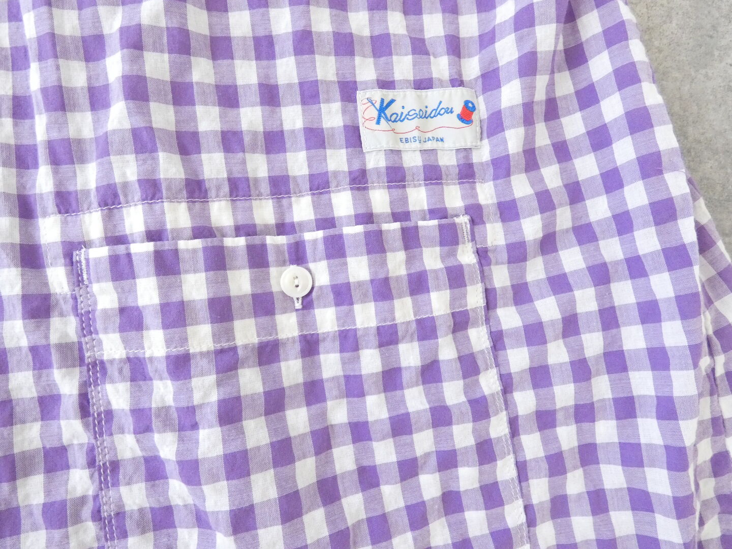 快晴堂(かいせいどう) ゆらぎギンガムチェック Wide-Tシャツの商品画像20