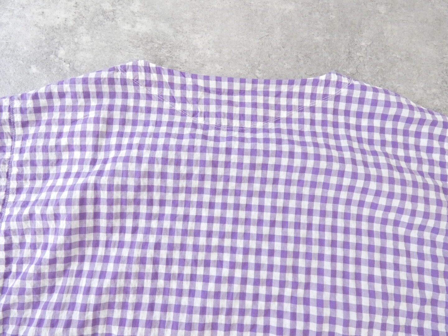 快晴堂(かいせいどう) ゆらぎギンガムチェック Wide-Tシャツの商品画像22