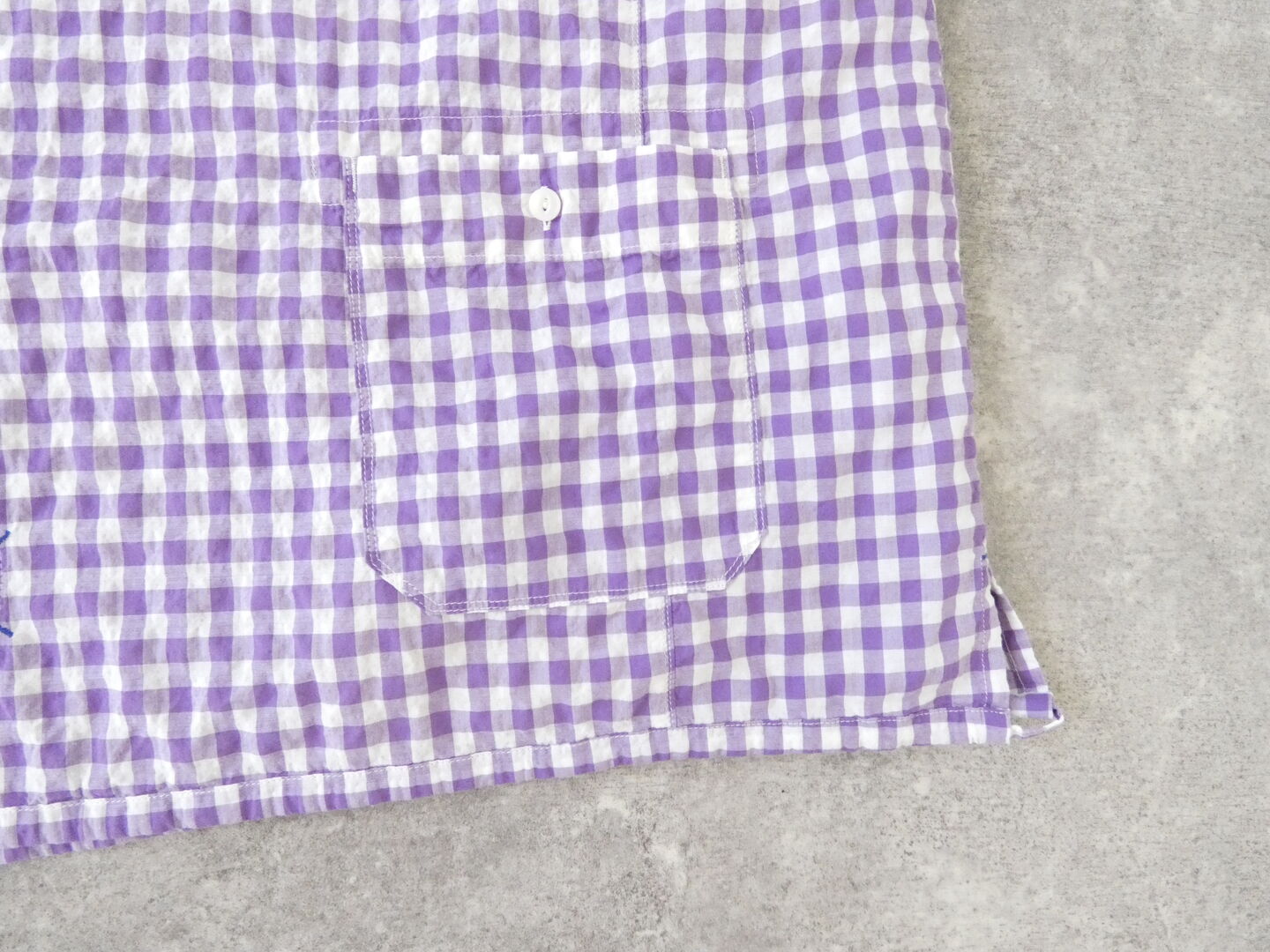 快晴堂(かいせいどう) ゆらぎギンガムチェック Wide-Tシャツの商品画像23