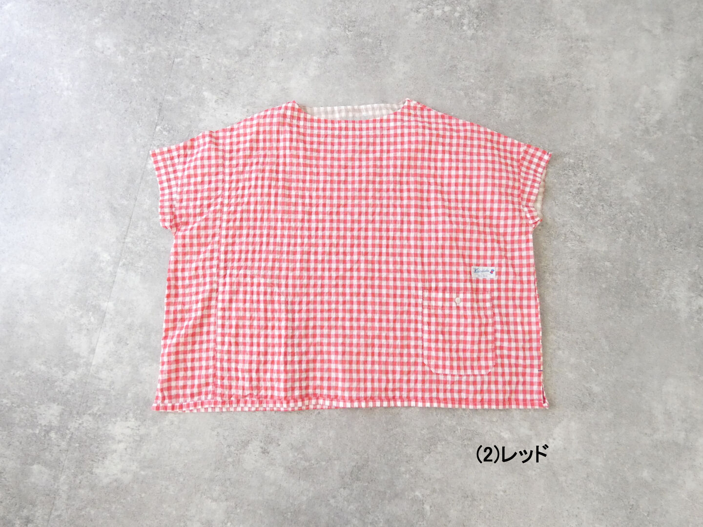 快晴堂(かいせいどう) ゆらぎギンガムチェック Wide-Tシャツの商品画像28