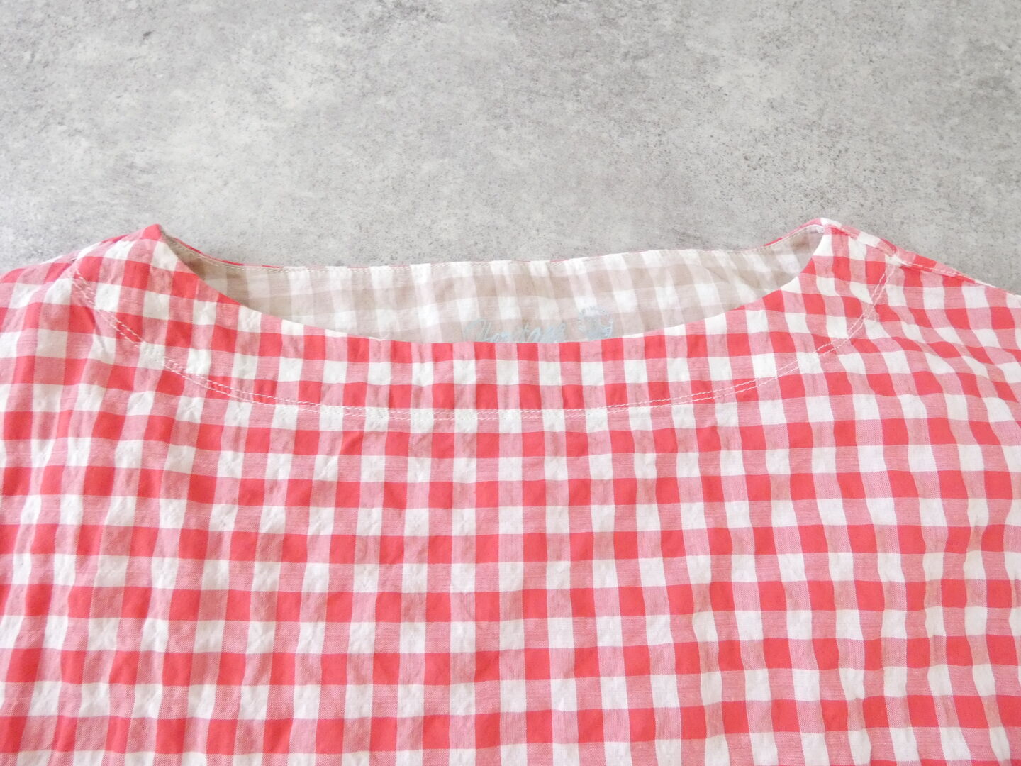 快晴堂(かいせいどう) ゆらぎギンガムチェック Wide-Tシャツの商品画像30