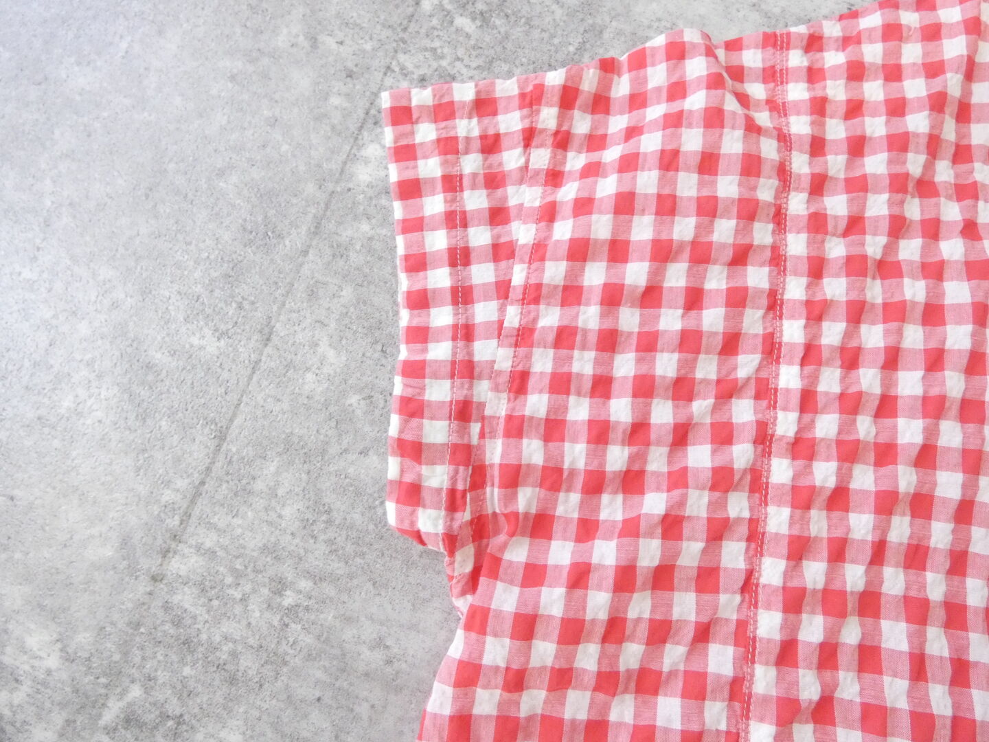 快晴堂(かいせいどう) ゆらぎギンガムチェック Wide-Tシャツの商品画像31