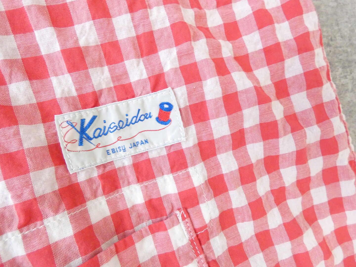 快晴堂(かいせいどう) ゆらぎギンガムチェック Wide-Tシャツの商品画像32