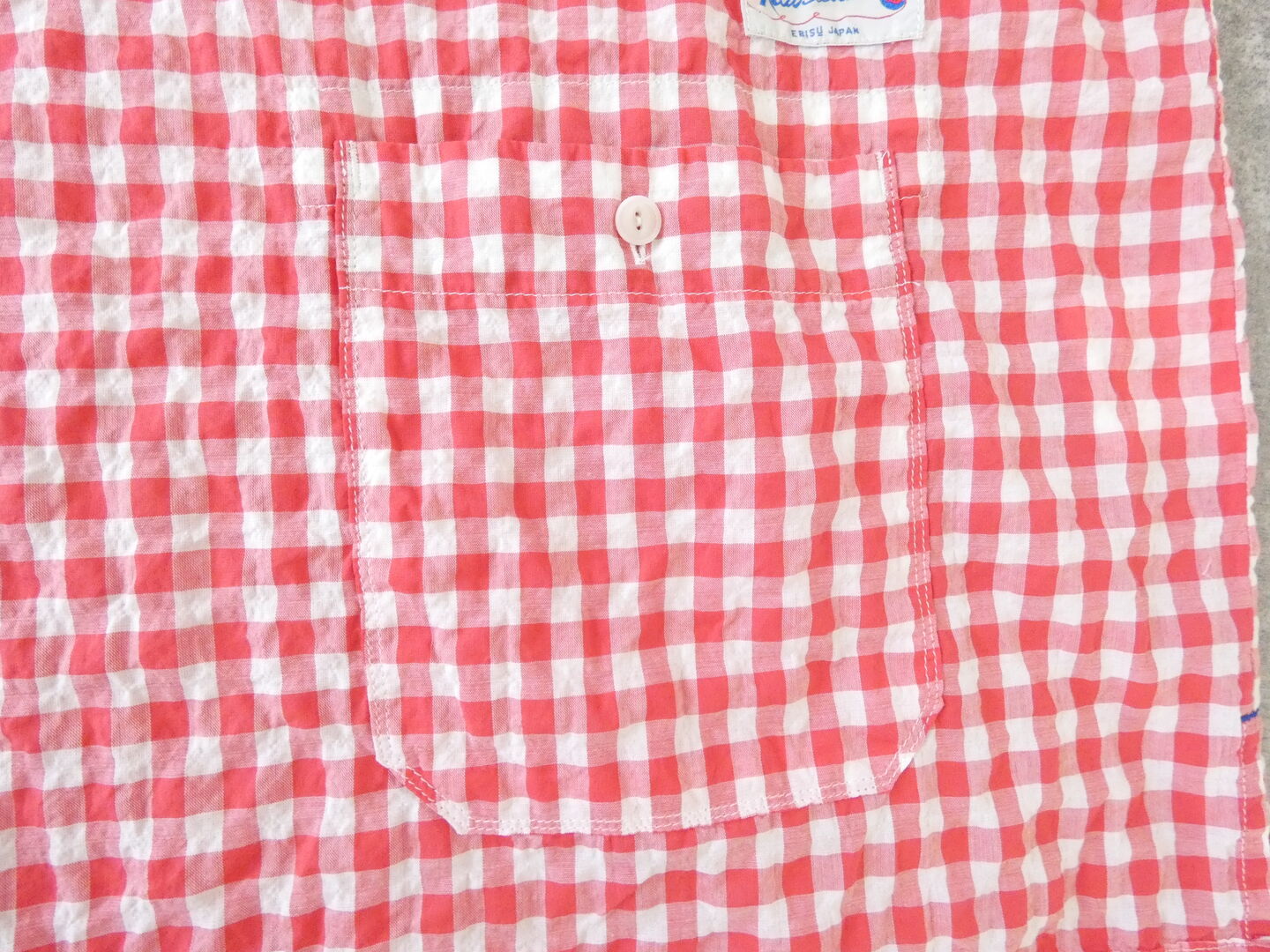 快晴堂(かいせいどう) ゆらぎギンガムチェック Wide-Tシャツの商品画像33