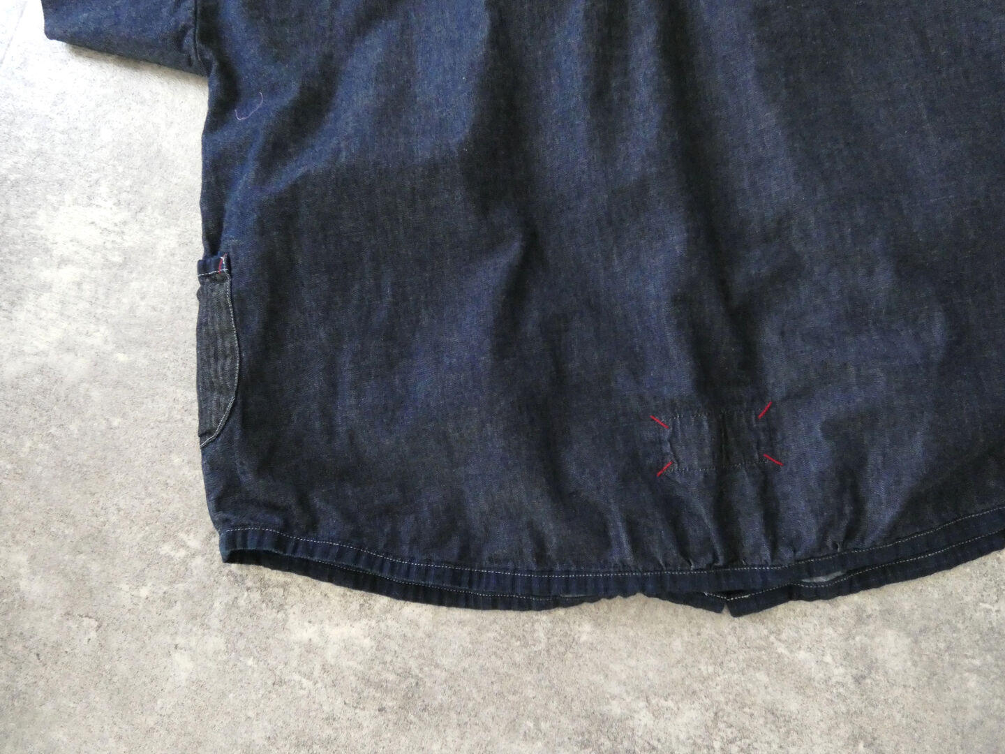 快晴堂(かいせいどう) Girl's マルチシーズン/6オンスデニム スタンド衿半袖ギャザーシャツの商品画像29