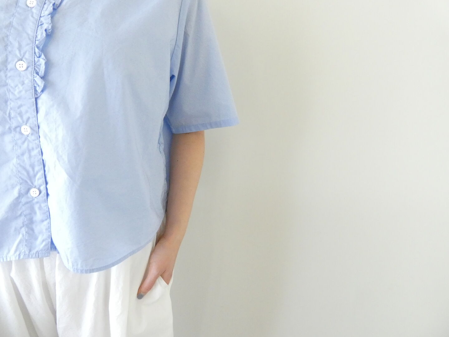 MidiUmi(ミディウミ) ハーフスリーブフロントハーフフリルシャツの商品画像6