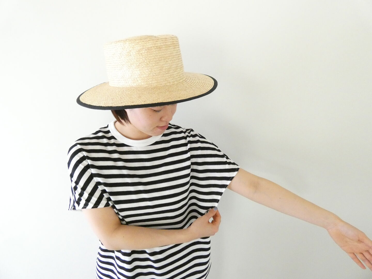 R&D.M.Co-(オールドマンズテーラー) GAUZE BORDER DROP T SHIRTの商品画像1