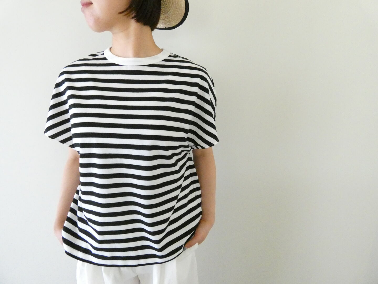 R&D.M.Co-(オールドマンズテーラー) GAUZE BORDER DROP T SHIRTの商品画像2