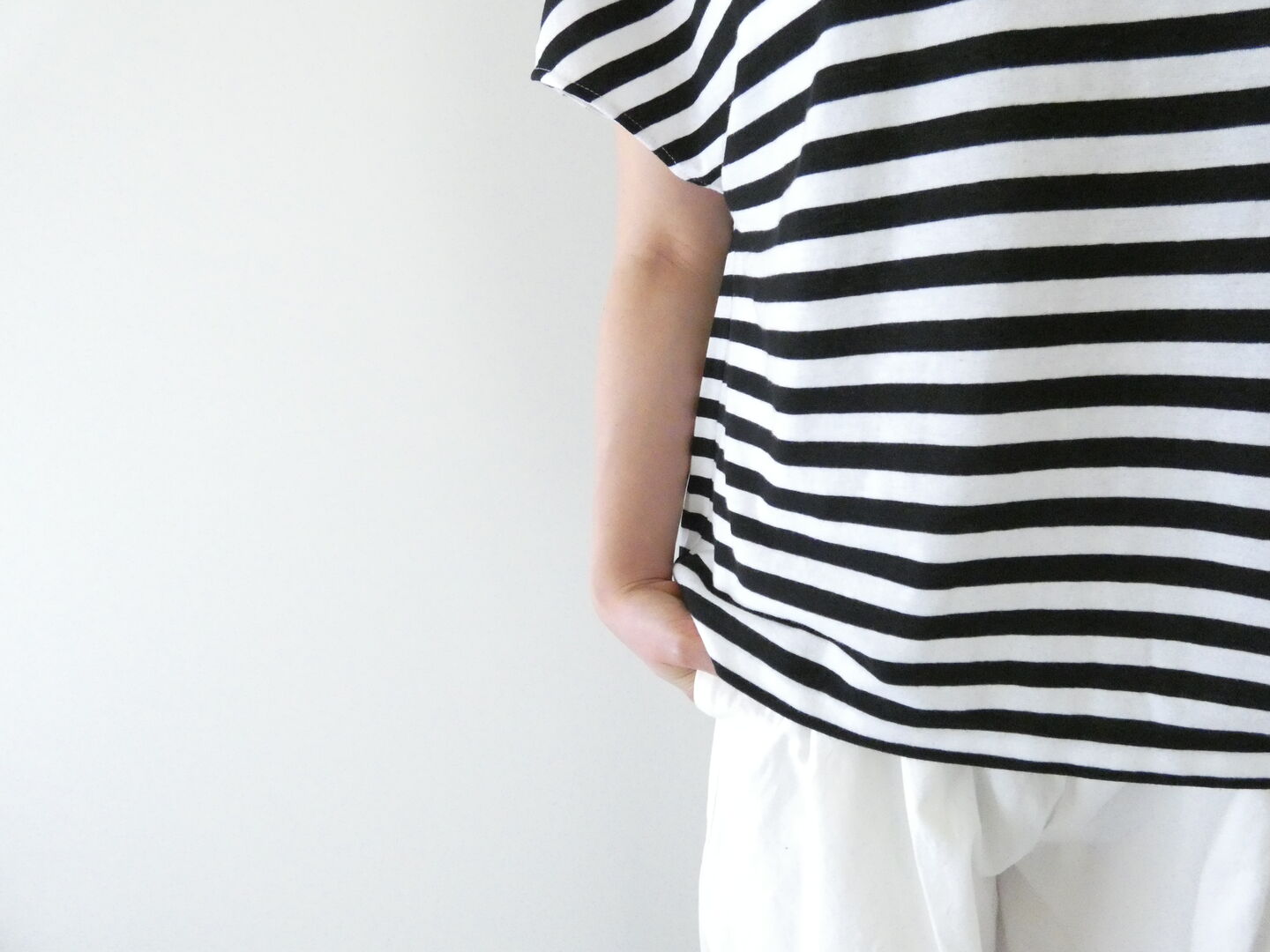 R&D.M.Co-(オールドマンズテーラー) GAUZE BORDER DROP T SHIRTの商品画像6