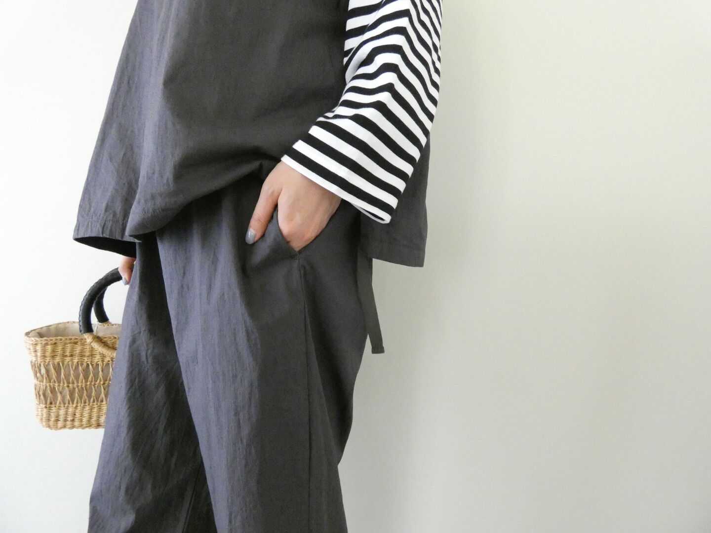 prit(プリット) コットンリネンワッシャー中白染めスロウパンツの商品画像5