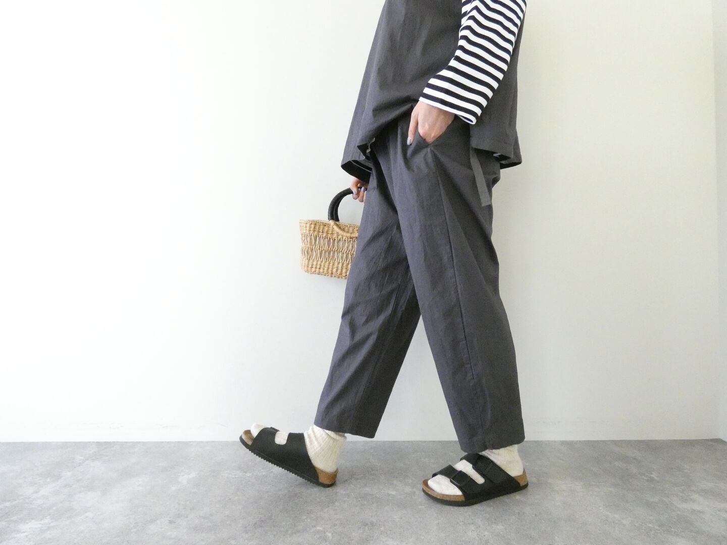 prit(プリット) コットンリネンワッシャー中白染めスロウパンツの商品画像9