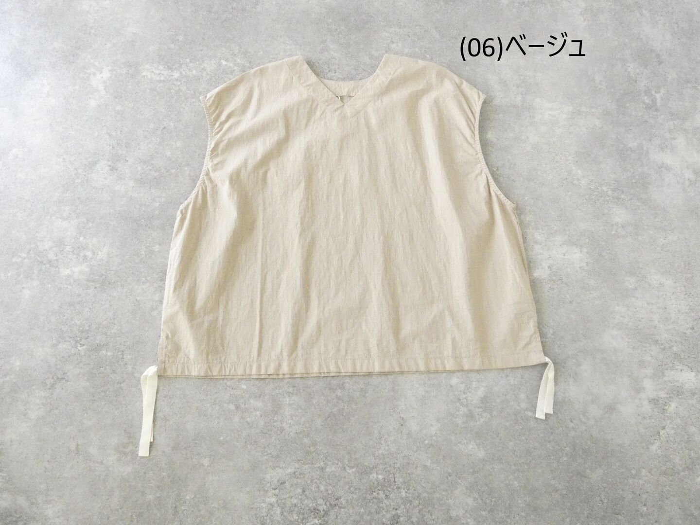 prit(プリット) コットンリネンワッシャー中白染めVネック裾ヒモ2WAYオーバーベストの商品画像28