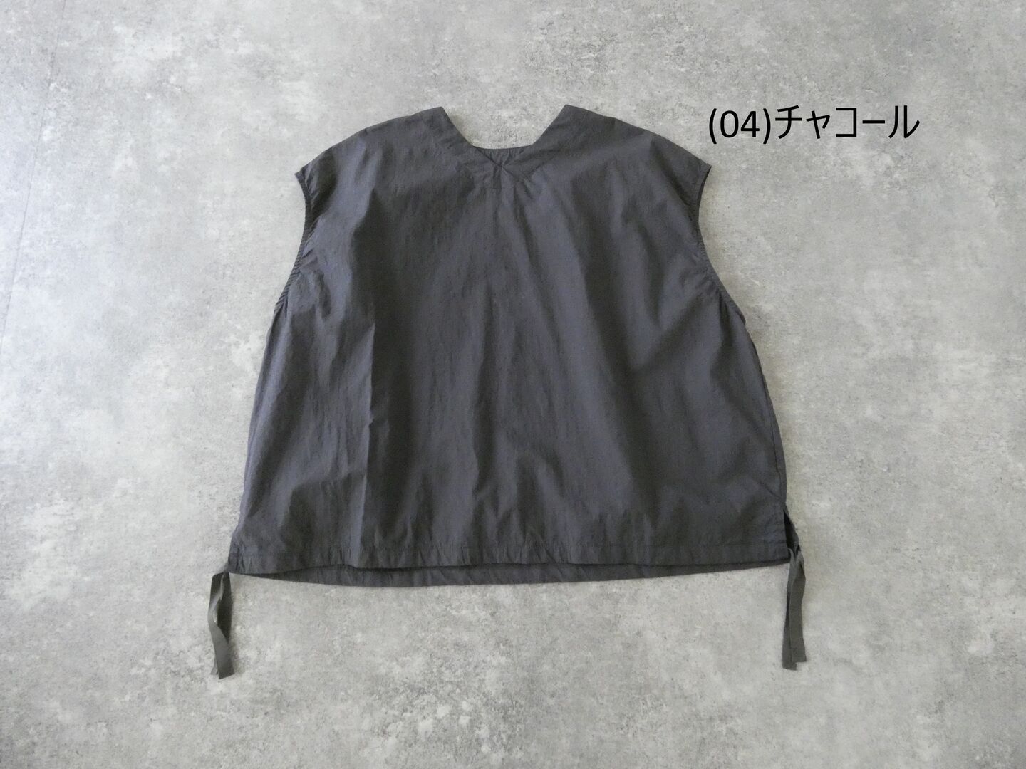 prit(プリット) コットンリネンワッシャー中白染めVネック裾ヒモ2WAYオーバーベストの商品画像42