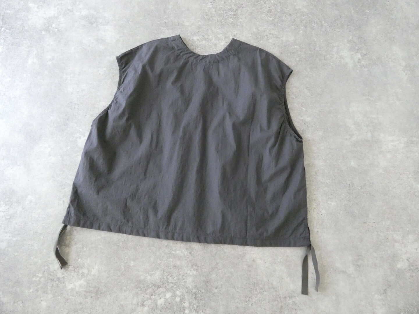 prit(プリット) コットンリネンワッシャー中白染めVネック裾ヒモ2WAYオーバーベストの商品画像43