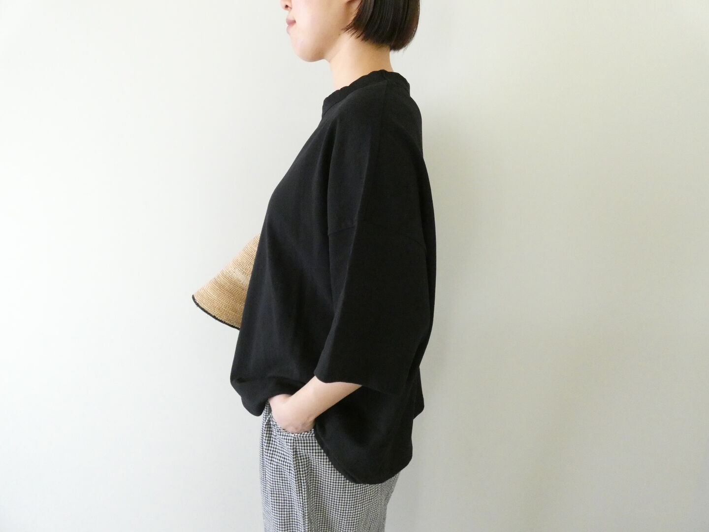 prit(プリット) DEPENDインレイ5分袖裾ヒモワイドプルオーバーの商品画像8