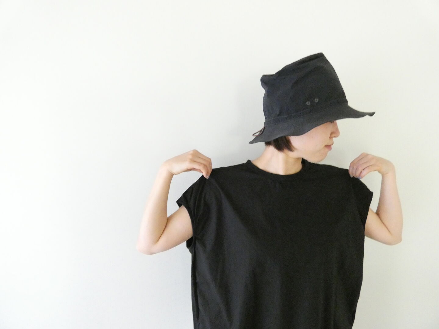 prit(プリット) 30/1ハイゲージ天竺×タイプライター切替スリーブレスプルオーバーの商品画像6