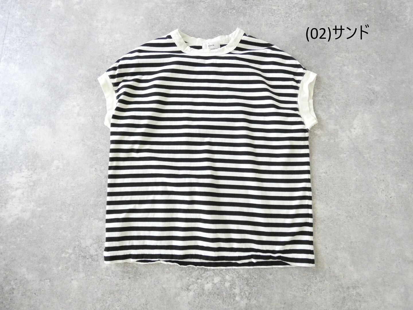 RINEN(リネン) 60/2スーピマ天竺ボーダーフレンチスリーブの商品画像42