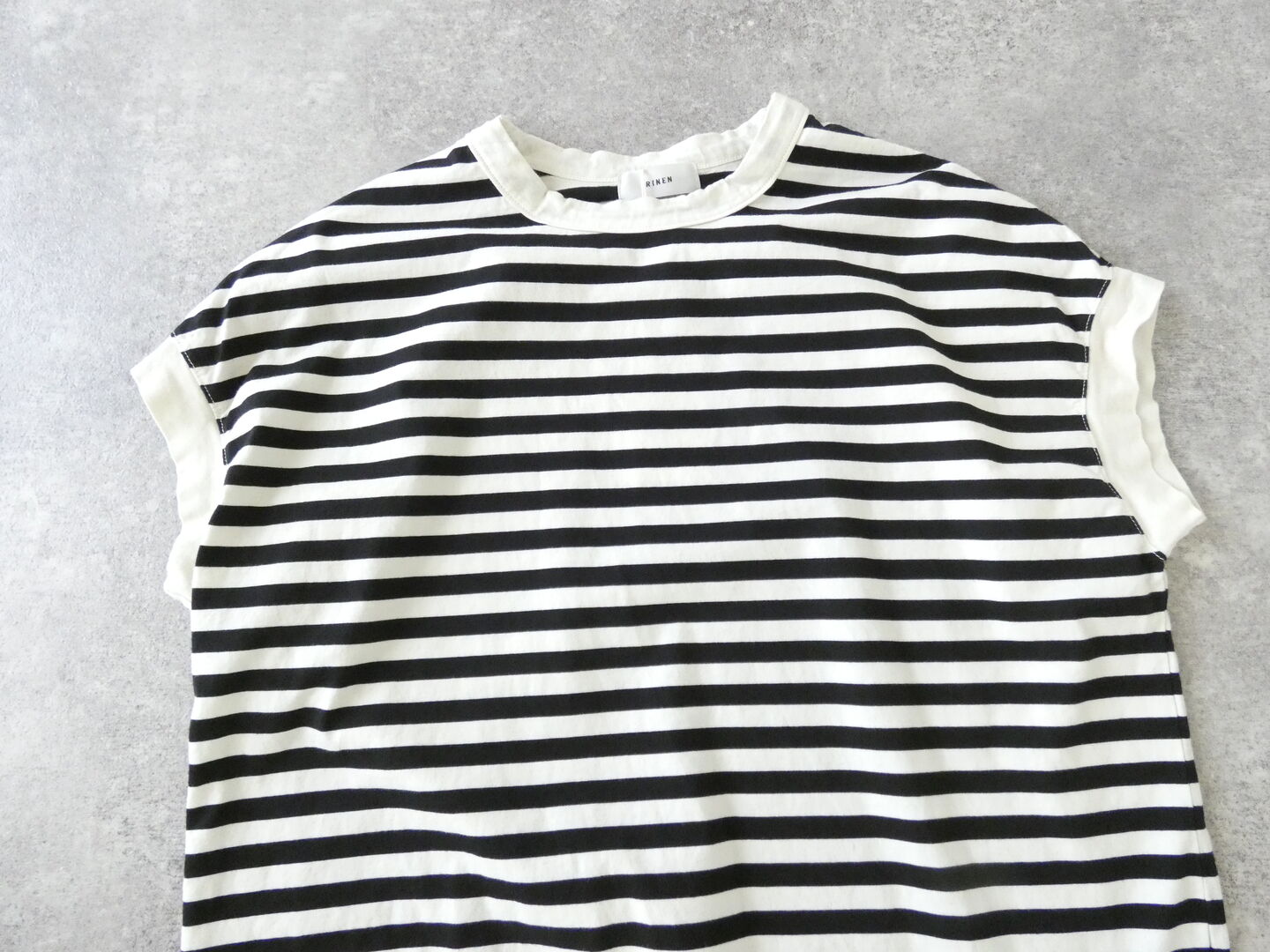 RINEN(リネン) 60/2スーピマ天竺ボーダーフレンチスリーブの商品画像44