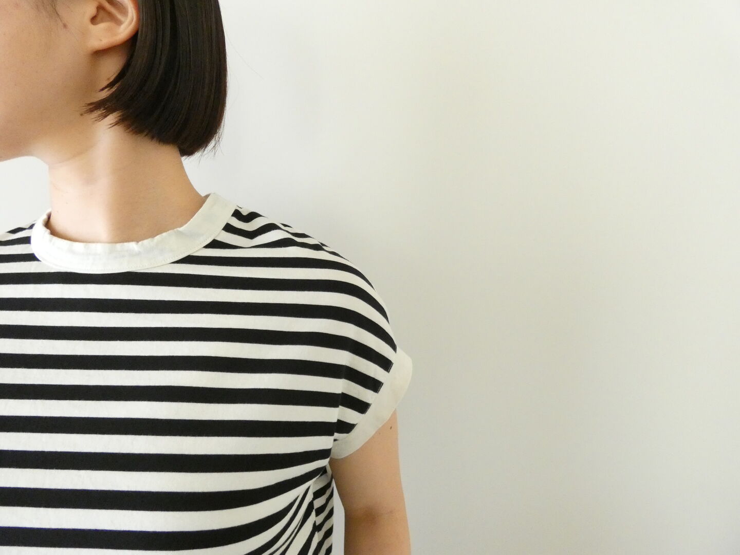 RINEN(リネン) 60/2スーピマ天竺ボーダーフレンチスリーブの商品画像6