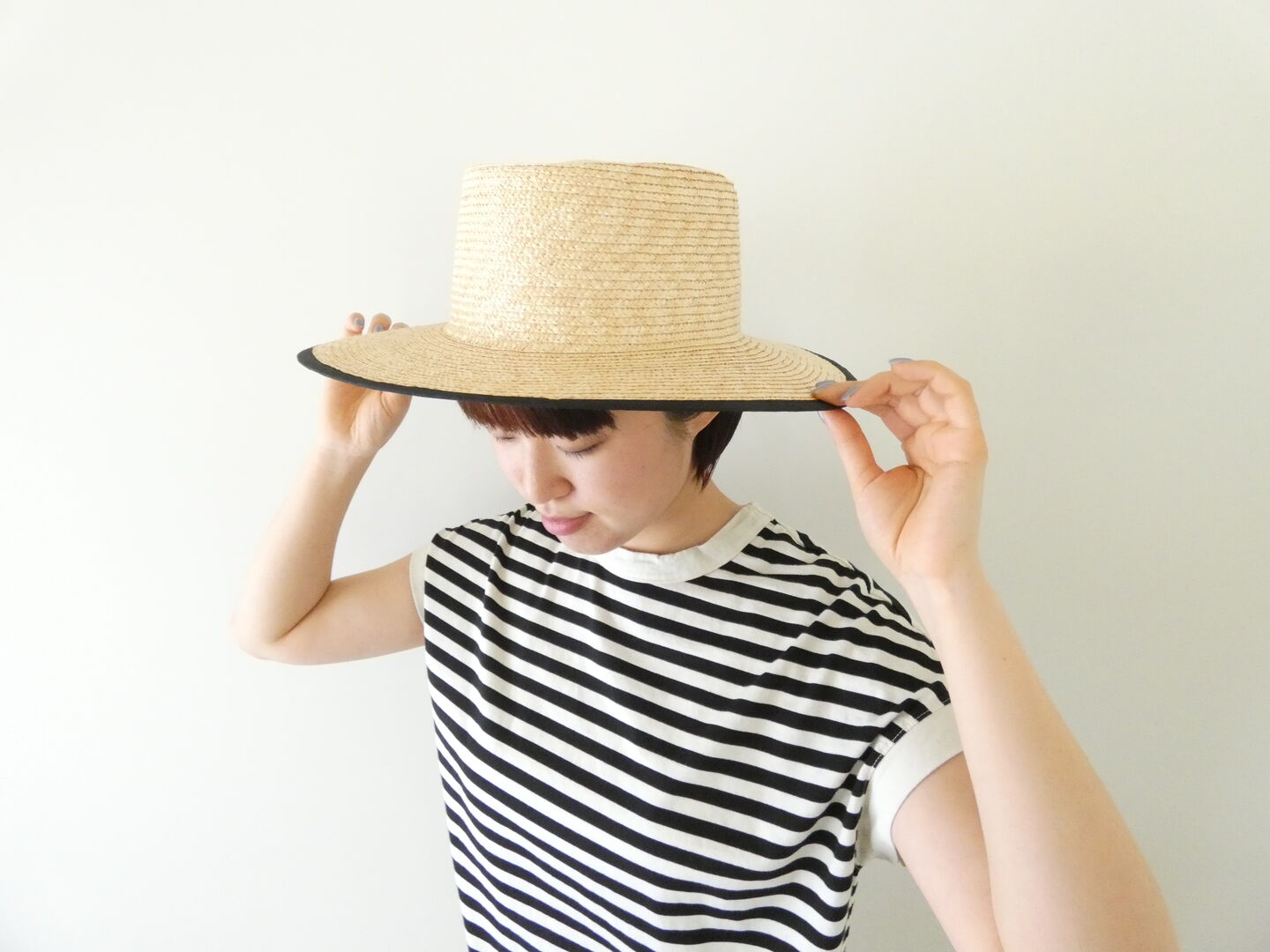 RINEN(リネン) 60/2スーピマ天竺ボーダーフレンチスリーブの商品画像7