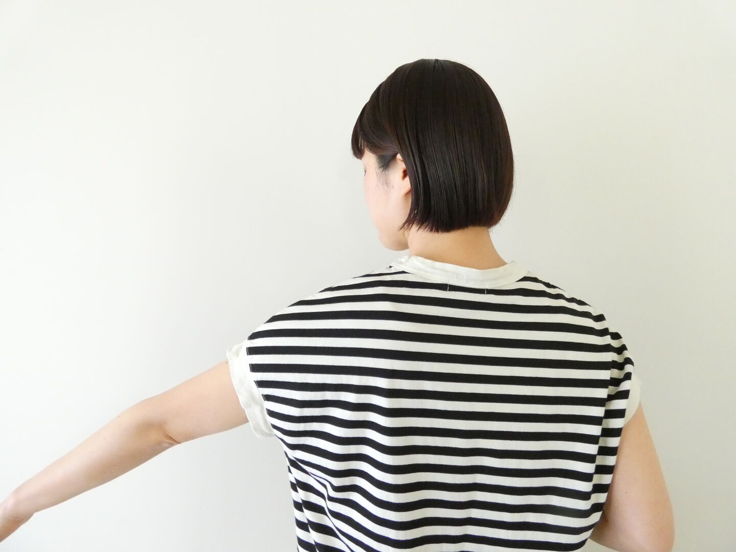 RINEN(リネン) 60/2スーピマ天竺ボーダーフレンチスリーブの商品画像8