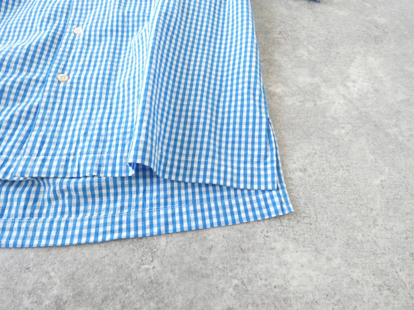 RINEN(リネン) コットンギンガム半袖オープンカラーシャツの商品画像24