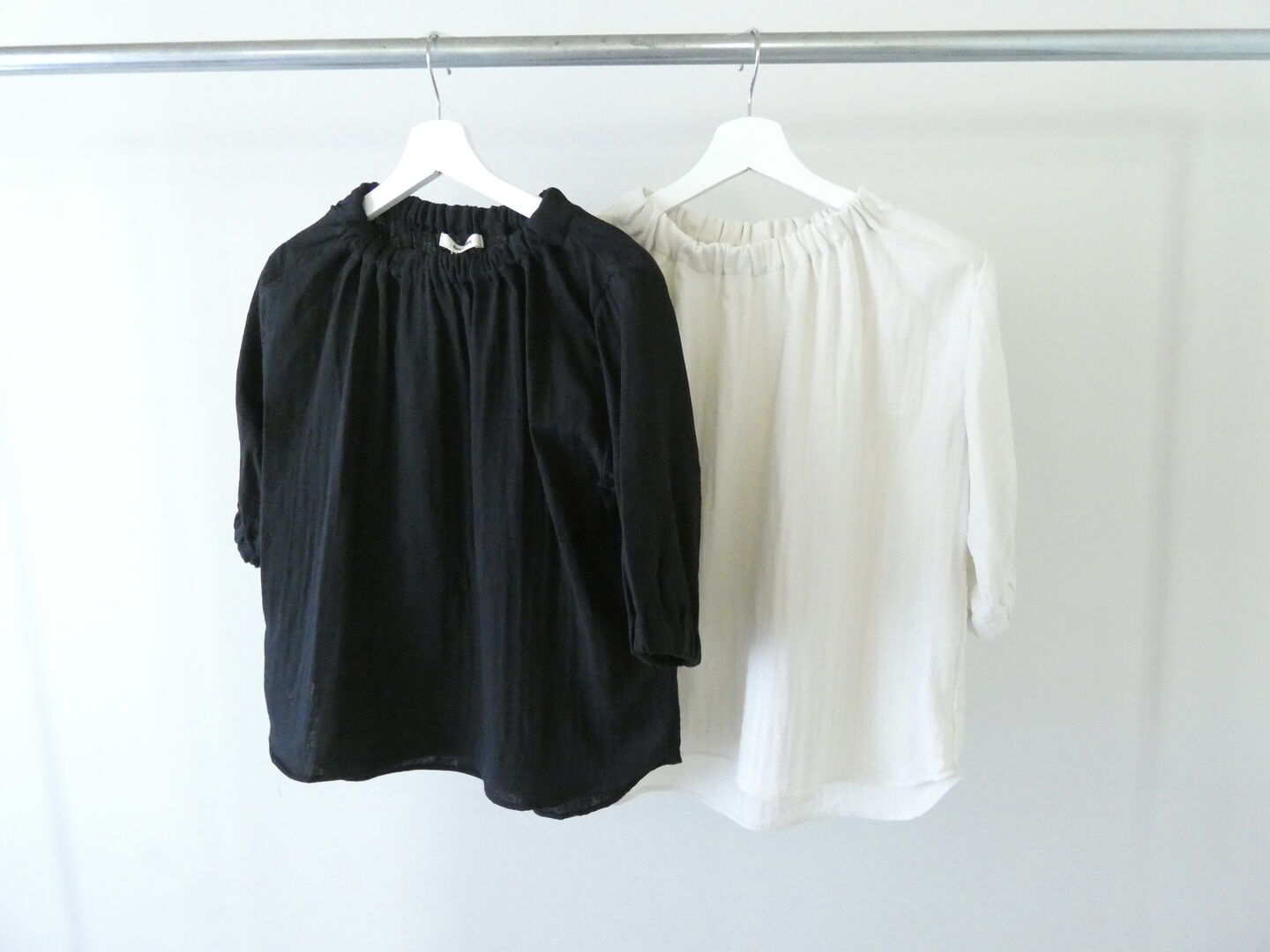 SSC スラブWガーゼゴムネック5分袖プルオーバーの商品画像10