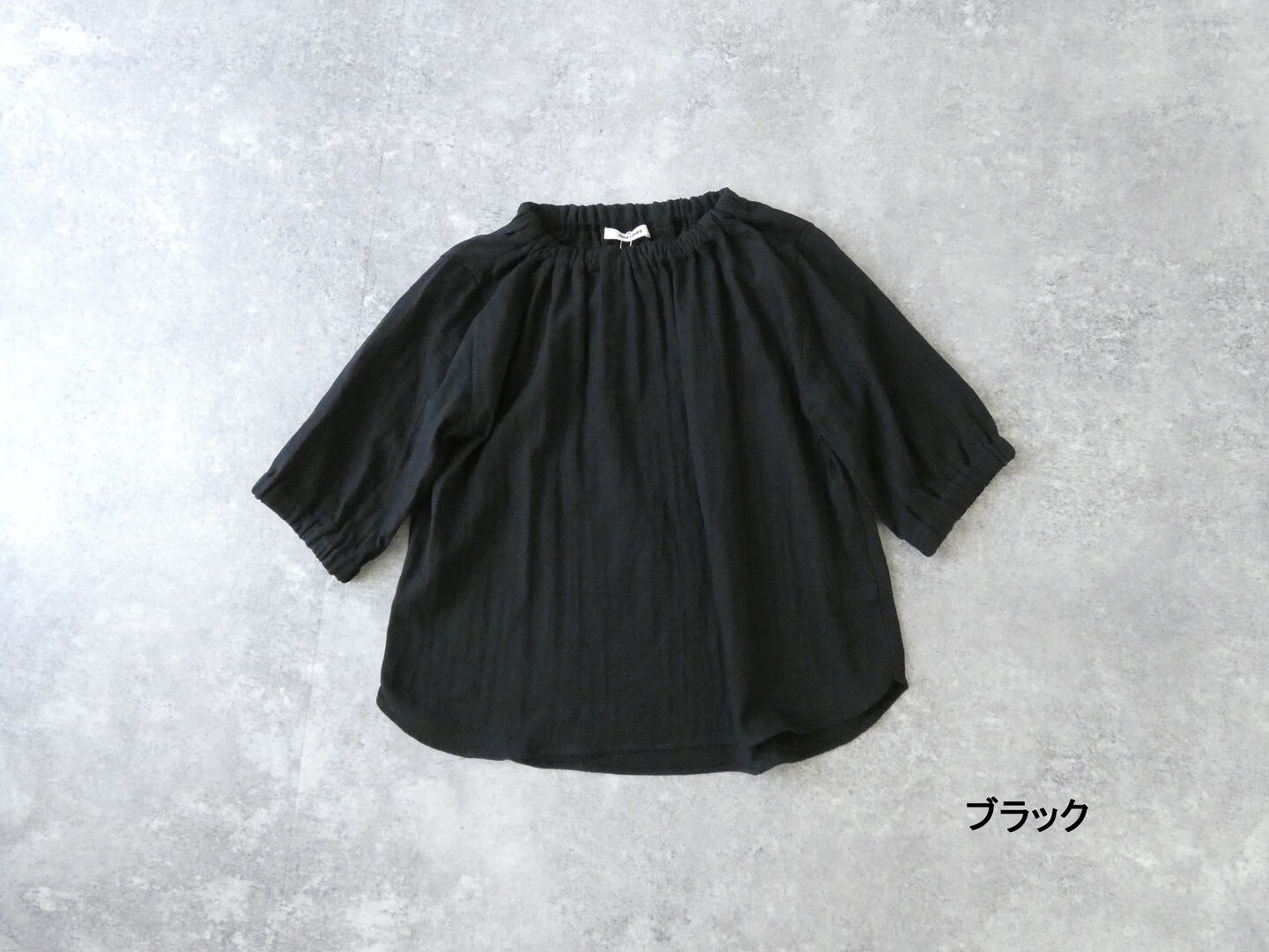 SSC スラブWガーゼゴムネック5分袖プルオーバーの商品画像12