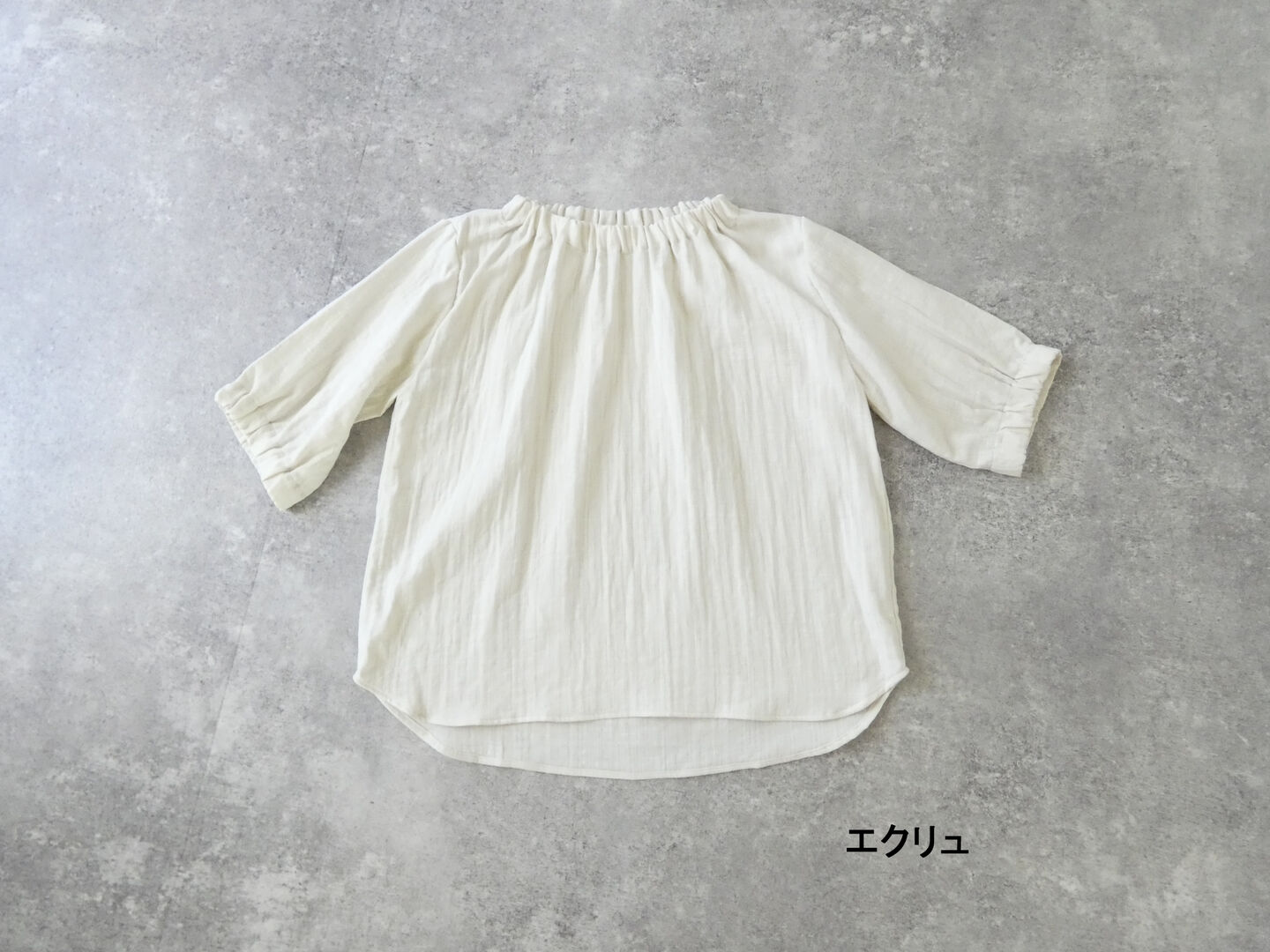 SSC スラブWガーゼゴムネック5分袖プルオーバーの商品画像28