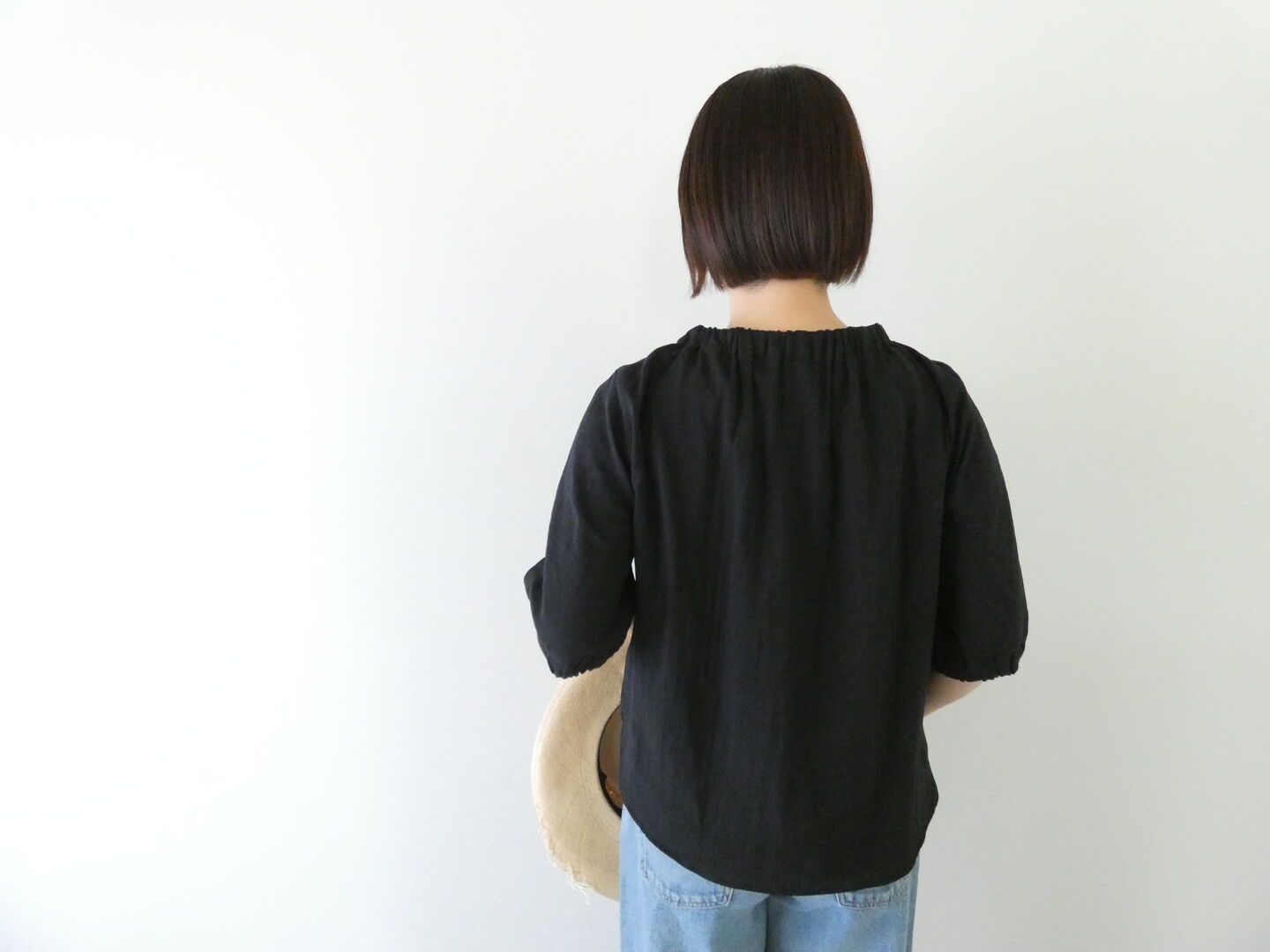 SSC スラブWガーゼゴムネック5分袖プルオーバーの商品画像6