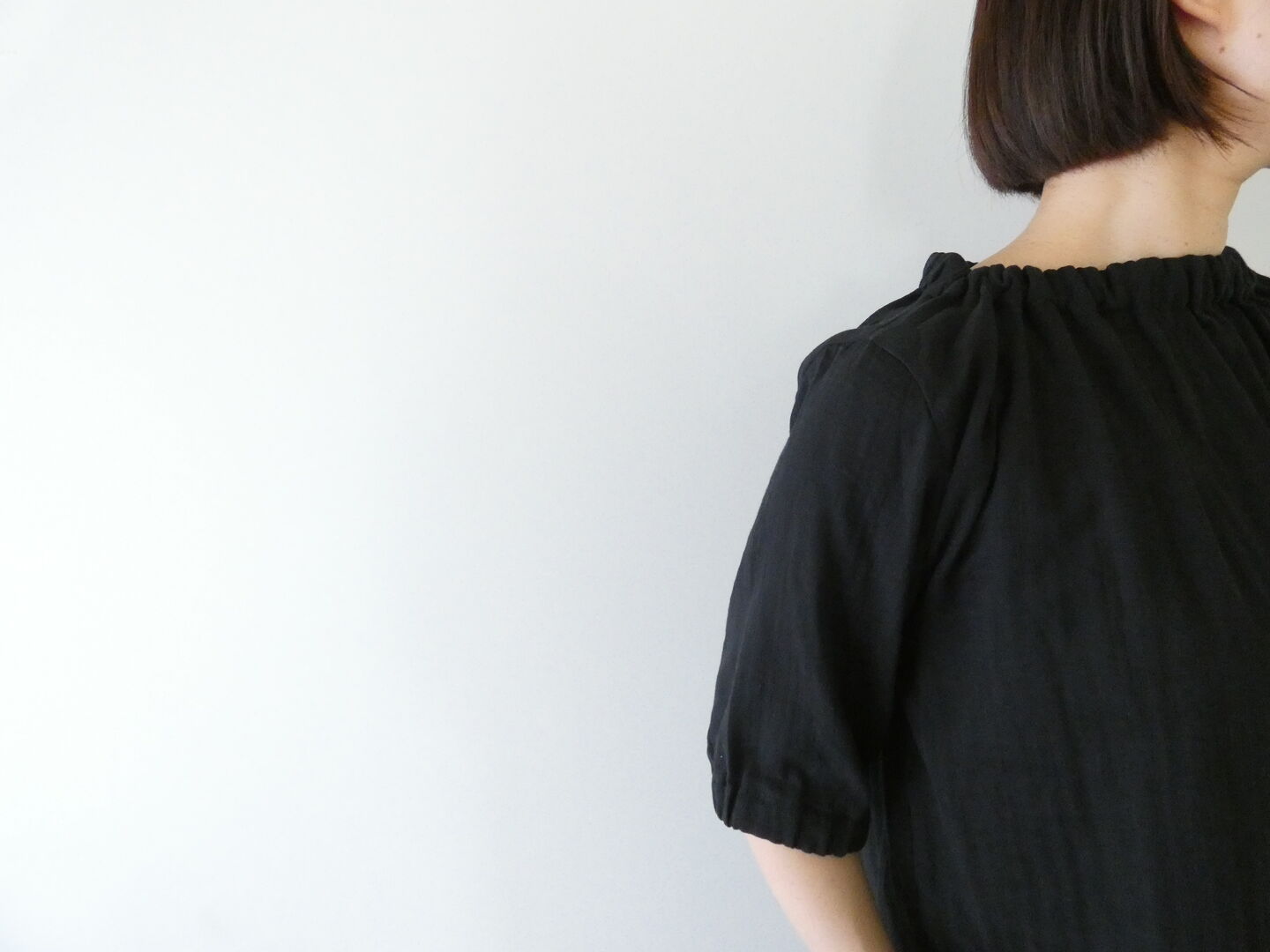 SSC スラブWガーゼゴムネック5分袖プルオーバーの商品画像9