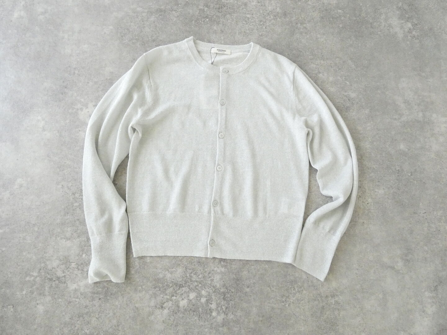 MACPHEE(マカフィー) プレインリネンクルーネックカーディガンの商品画像3