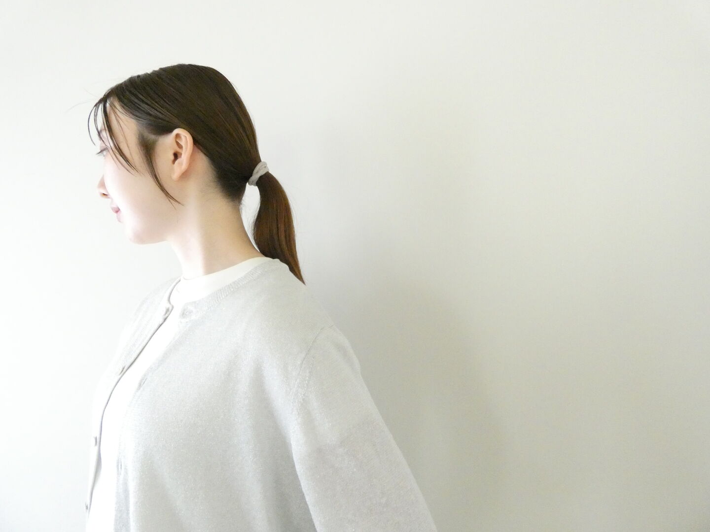 MACPHEE(マカフィー) プレインリネンクルーネックカーディガンの商品画像4