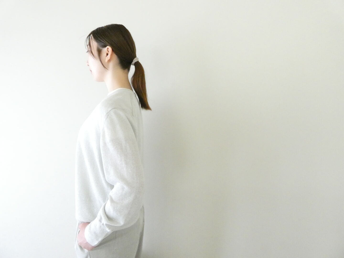 MACPHEE(マカフィー) プレインリネンクルーネックカーディガンの商品画像8