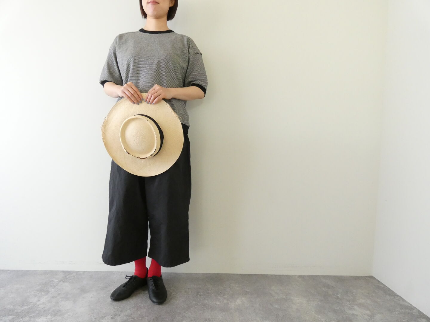 Hands of creation(ハンズオブクリエイション) ラフィスウェーデンカノコ盲縞ハーフスリーブプルオーバーの商品画像2