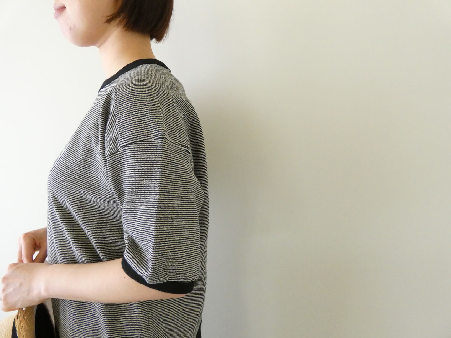Hands of creation(ハンズオブクリエイション) ラフィスウェーデンカノコ盲縞ハーフスリーブプルオーバーの商品画像7