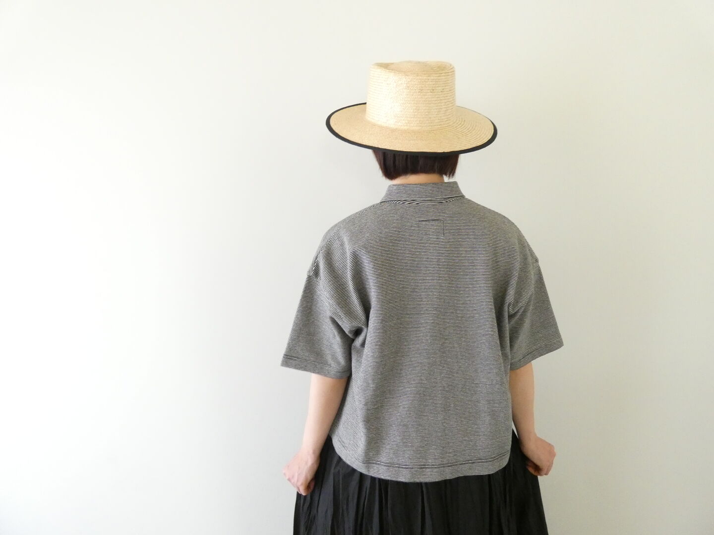 Hands of creation(ハンズオブクリエイション) ラフィスウェーデンカノコ盲縞ポロ衿カーディガンの商品画像10