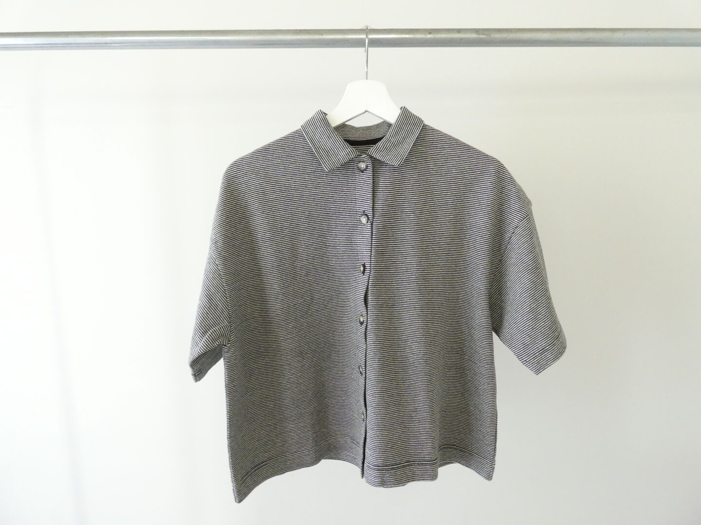 Hands of creation(ハンズオブクリエイション) ラフィスウェーデンカノコ盲縞ポロ衿カーディガンの商品画像11