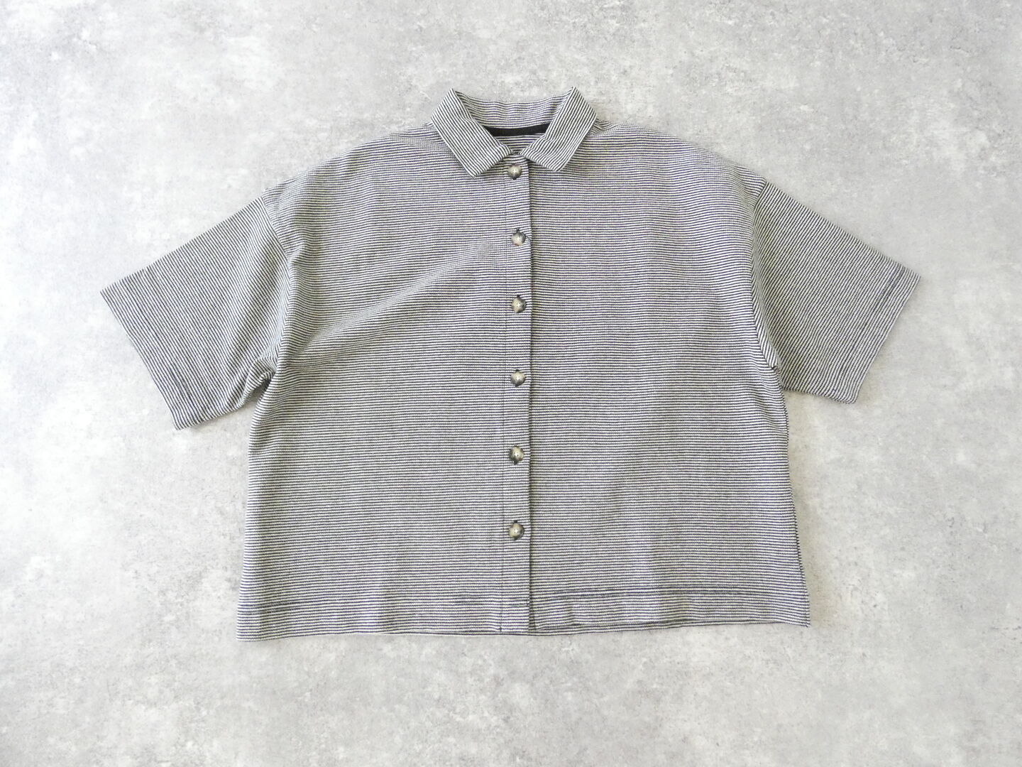 Hands of creation(ハンズオブクリエイション) ラフィスウェーデンカノコ盲縞ポロ衿カーディガンの商品画像7