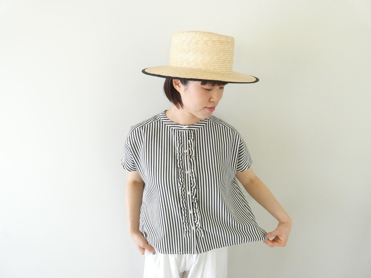 PONT DE CHALONS(ポンデシャロン) サッカーフリルブラウスの商品画像1