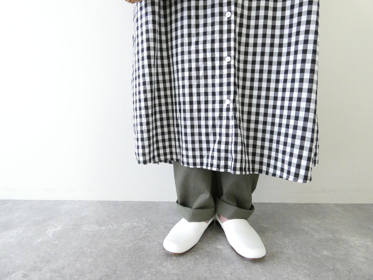 ichi(イチ) ブロードギンガムワンピースの商品画像17