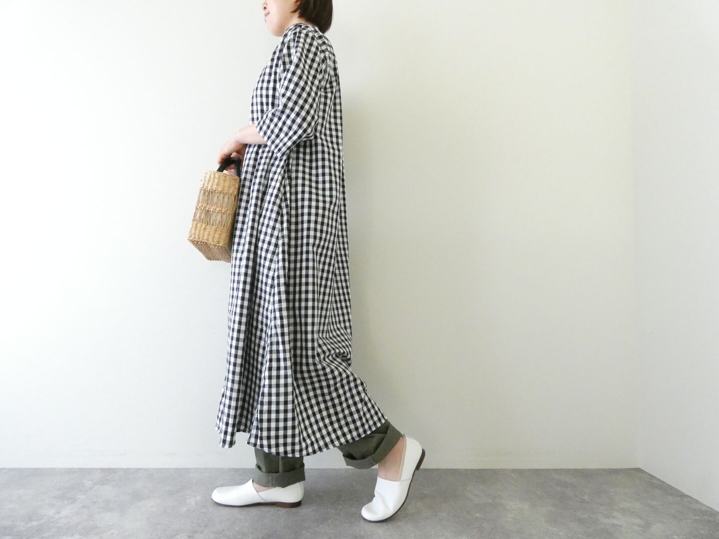 ichi(イチ) ブロードギンガムワンピースの商品画像2