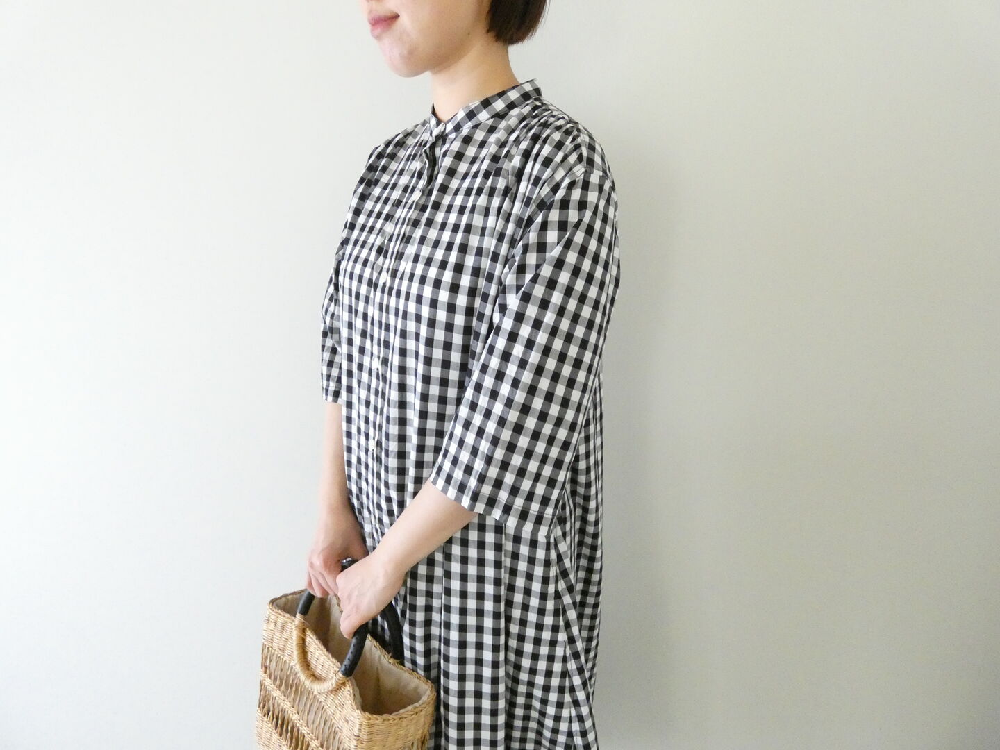 ichi(イチ) ブロードギンガムワンピースの商品画像4