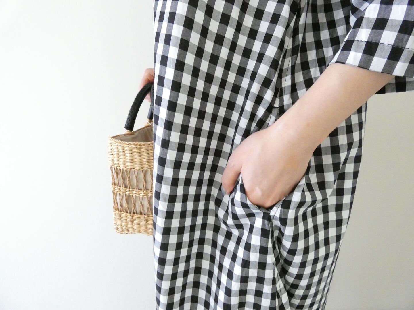 ichi(イチ) ブロードギンガムワンピースの商品画像6