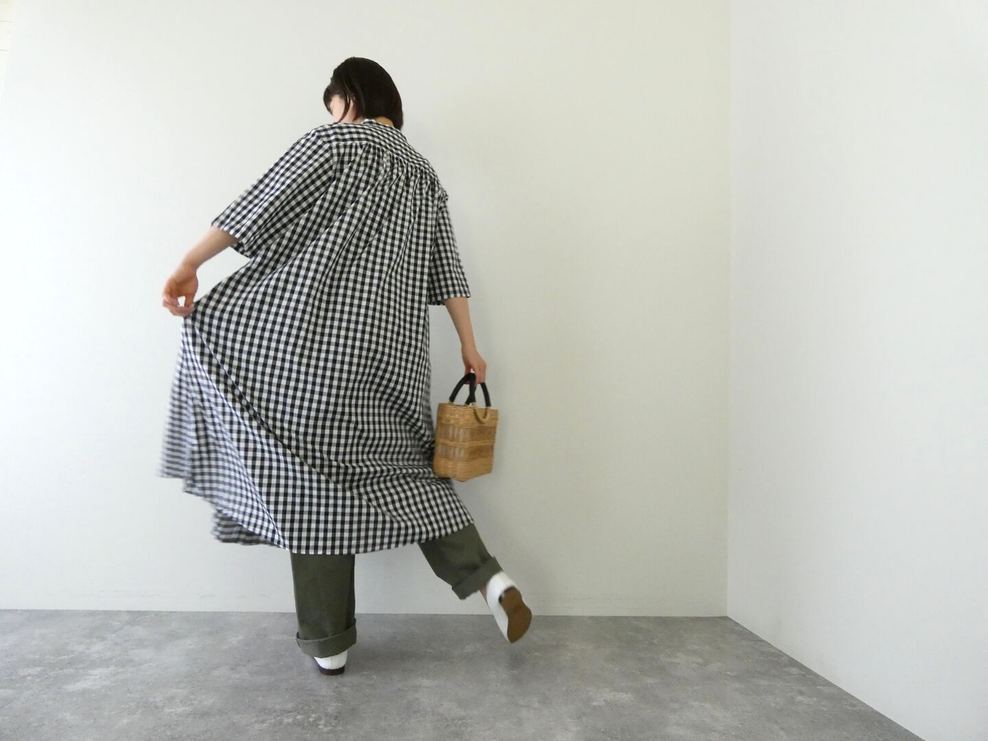 ichi(イチ) ブロードギンガムワンピースの商品画像7