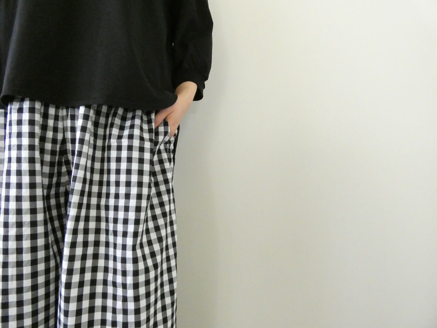 ichi(イチ) ギンガムワイドパンツの商品画像21