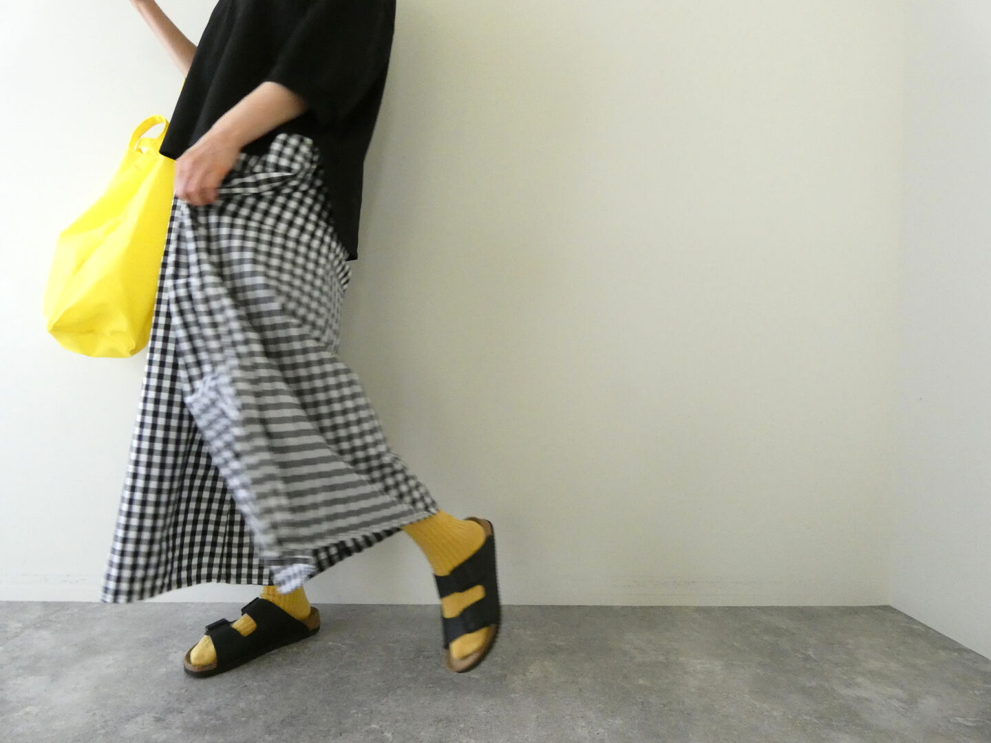 ichi(イチ) ギンガムワイドパンツの商品画像4