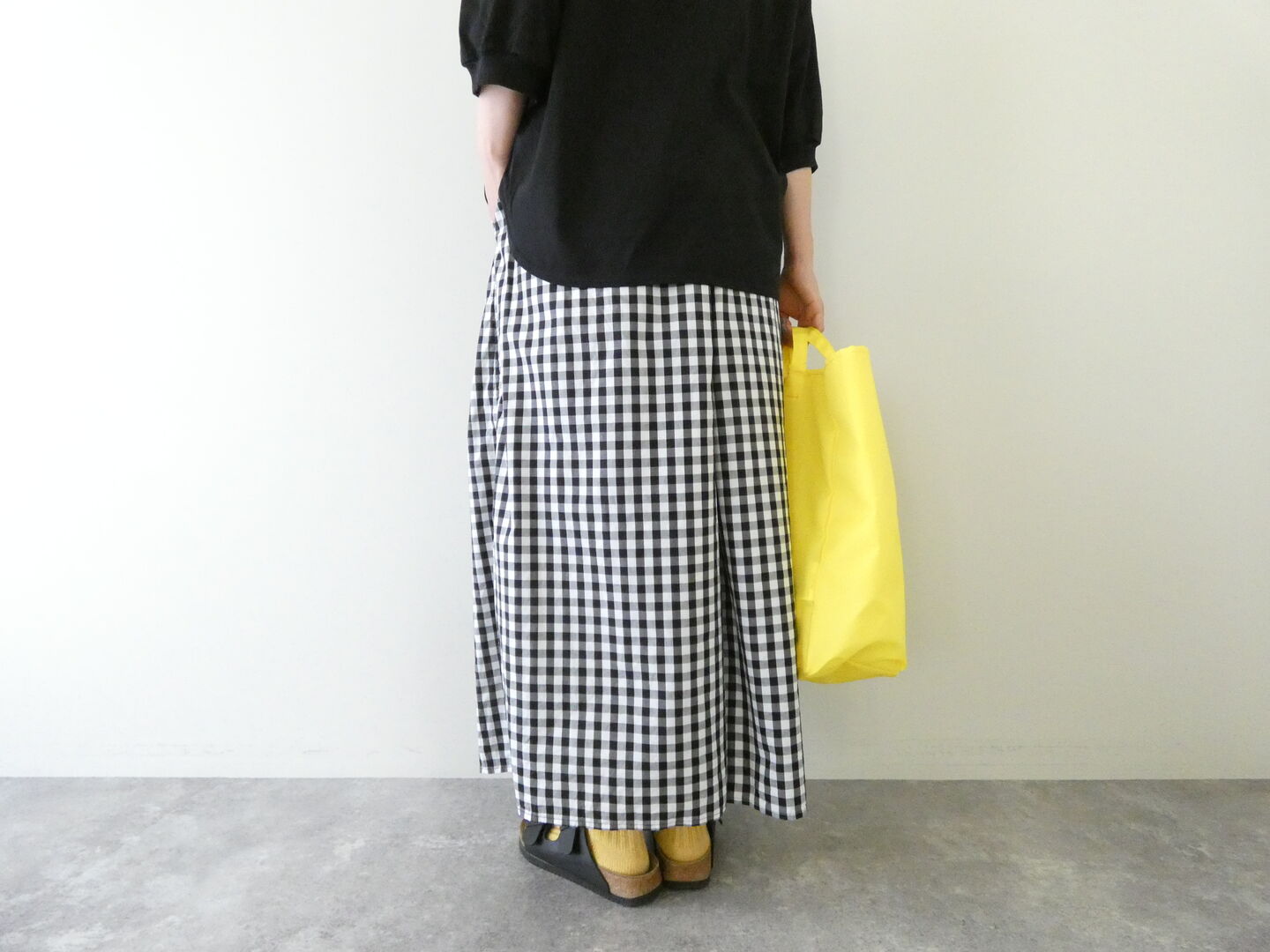 ichi(イチ) ギンガムワイドパンツの商品画像6