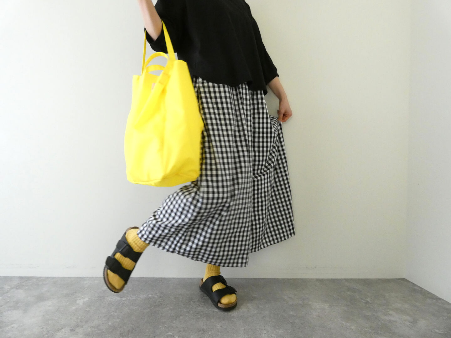 ichi(イチ) ギンガムワイドパンツの商品画像9